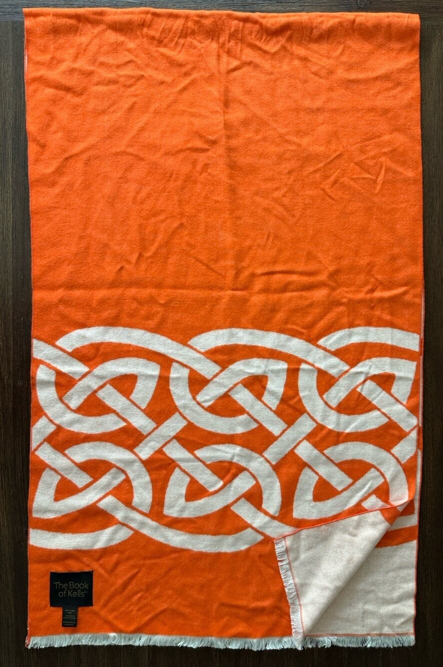 Book Of Kells Celtic Scarf Shawl Wrap Reversible Trinity College Dublin Ireland